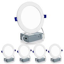 6 Inch LED Canless Recessed Downlight 4 Pack 3CCT 12W 1050LM IC Rated Dimmable