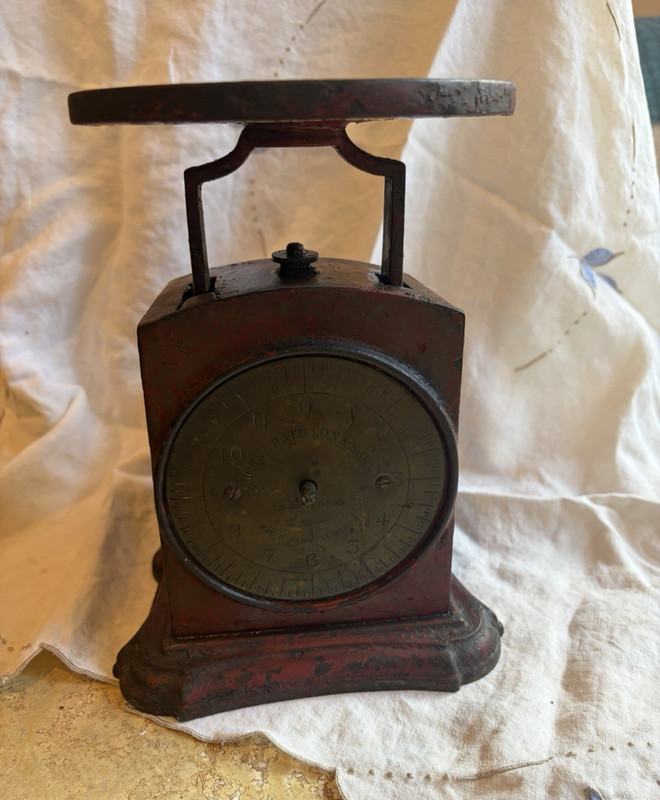 Antique Cast Iron Counter Top Dial Scale "New York" Patent Jan 11 1887