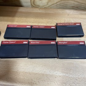 Sega Master System 6 Games w/Case & Controllers No Console Pre-Owned