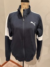 Men's Size M Puma Black White Track Suit Jacket
