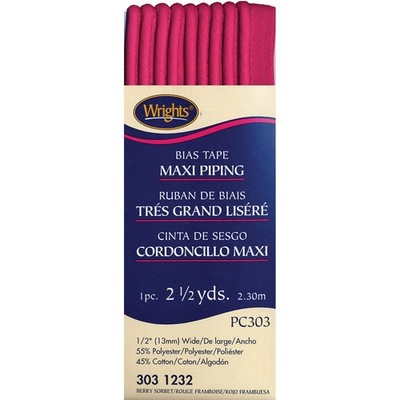 3er Pack - Wrights Schrägband Maxi Paspel 0,5''X2,5yd-Beersorbet - 117-303-1232