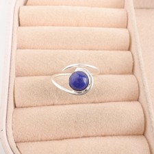 Lapis Lazuli Gemstone 925 Sterling Silver Jewelry Handmade Ring Gift For Women
