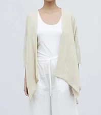 Grade & Gather Lordes Oversized Crepe Kimono Beige