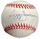 Reggie Jackson Autographed Official American League Baseball JSA Yankees Angels