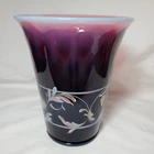 Fenton Plum Opalescent Vase