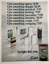 1970 Scripto Original Vintage Advertisement Display Variety Lighters Ad