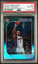 Reggie Jackson 2019-20 Panini Hoops Black Artist Proof 1/1 PSA 10 Pistons #57