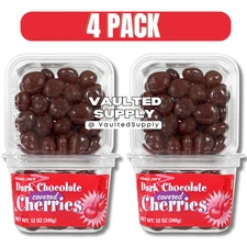 Trader Joe’s Dark Chocolate Covered Cherries 4 Pack 12 oz Each