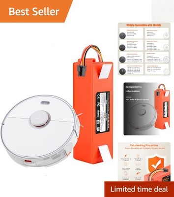App-Controlled Lithium-Ion Replacement Battery for Roborock & Xiaomi Vacuums