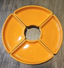 FIESTAWARE  Tangerine (Orange) Fiesta Relish Tray Inserts *Retired* *Rare*
