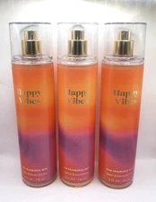 BATH AND BODY WORKS HAPPY VIBES BODY MIST 8 FL OZ (3 PIECES)