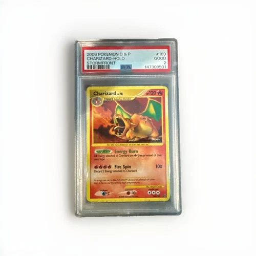2008 Pokemon D & P Charizard Holo #103 Stormfront PSA 2