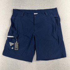 Columbia Men's 38 W37.5 Navy Blue PFG Terminal Tackle Shorts Omni Shield