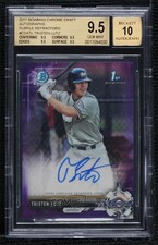 2017 Bowman Draft Chrome Pick Purple Refractor Tristen Lutz BGS 9.5 Auto kn8