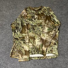 Cabelas Henley Shirt Mens Size XL Camo Long Sleeve Mesh Underarm Hunting Top