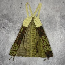 Save The Queen Knee Lenght Dress Boho Ruched Patchwork Womens Size M Cotton