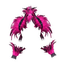 Witch Feather Shawl Novelty Gothic Dressing up for Cosplay Party Masquerade