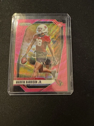 2024 Panini Prizm Marvin Harrison Jr. RC PINK WAVE PRIZM #375 Arizona Cardinals