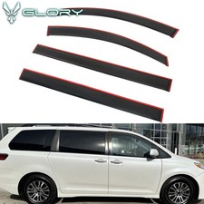 Fits 11-20 Toyota Sienna In Channel Window Visors Rain Sun Guards Deflector