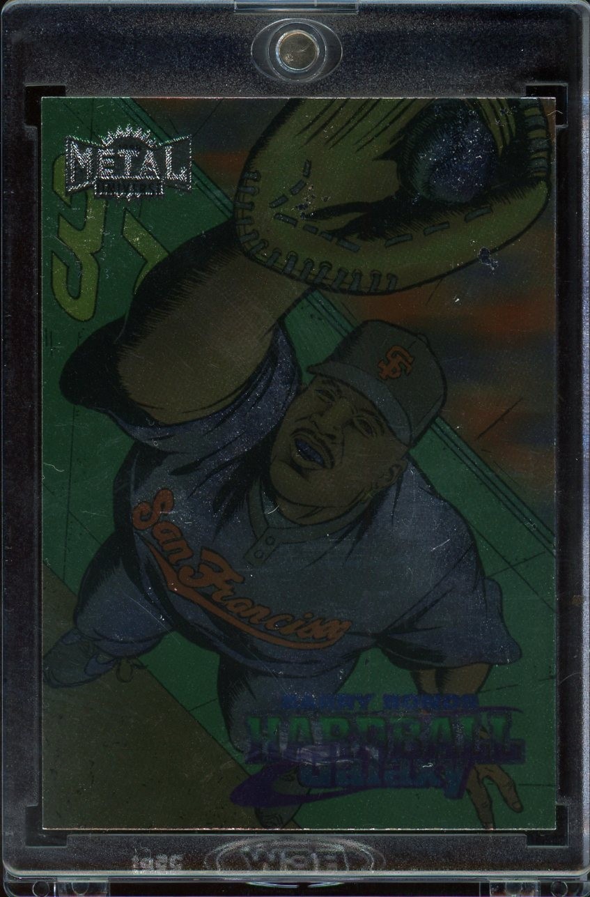 1998 Metal Universe #203 Barry Bonds Hardball Galaxy - Surface Damage