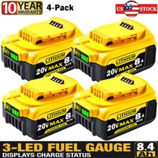 4 Pack For DeWalt 20V 20 Volt Max XR 8.0AH Lithium Ion Battery DCB208-2 DCB205-2