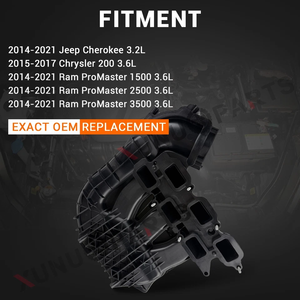 Colector de admisión para Chrysler 200 2015-2017 2014-2021 Ram ProMaster 1500 3,6 L Foto 3 de 4