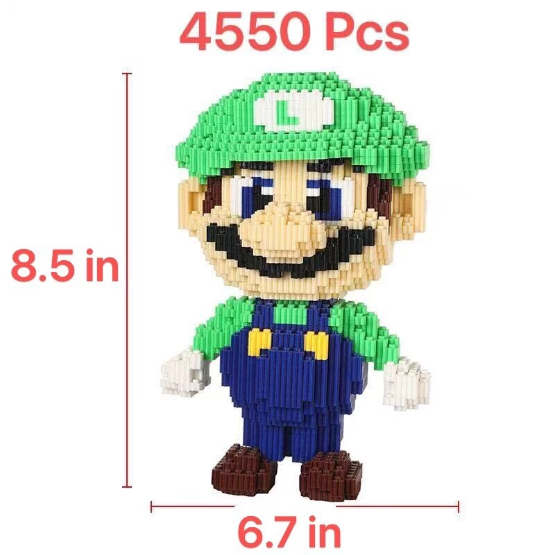 Super Mario Bros Luigi Magic Blocks Set 4550Pcs 3D DIY Building Blocks Game Gift - Image 2 of 4