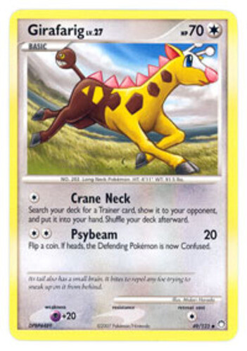 Girafarig - 49/123 - Uncommon x1 - Lightly Played - DP Mysterious Treasures