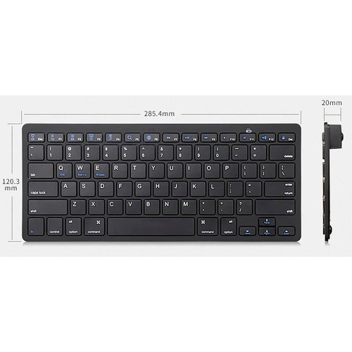 Slim Black Matte USB Spanish Keyboard With Minimalist Elegant Multimedia Keys - Picture 2 of 6