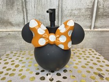 MINNIE MOUSE HEAD ORANGE AND BLACK HALLOWEEN SOAP PUMP DISPENSER NEW