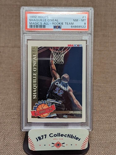 Shaquille O’Neal Shaq 1992 Hoops Magic’s All Rookie Team #1 Rookie RC PSA 8