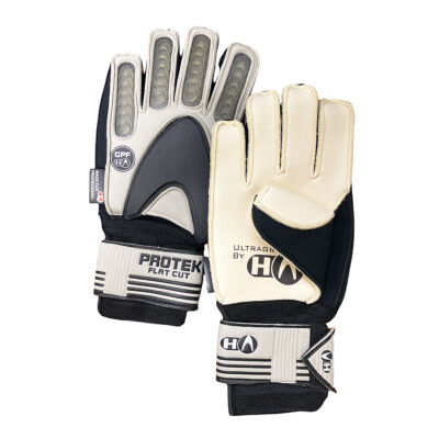 Ho Soccer Keeper Protek Negative Flat Cut Goalie Gloves (New)Blk/Gy retail $99