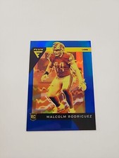2022 Panini Flux Malcolm Rodriguez 7/25 BLUE PRIZM LIONS COLOR MATCH RC ZB