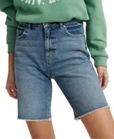 SUPERDRY Denim Shorts Womens 30'' UK 10 Bermuda Boy Cut off Jeans