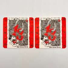Disney Sottobicchieri di Carta Poster Art 2013 Fortunato Topolino Betsy DePadova 2pz WDW