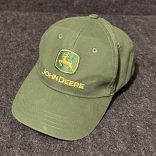 John Deere green logo distressed strap back hat cap youth 4-10