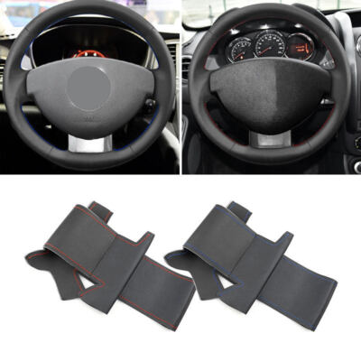 For Renault Duster Dacia 2010 - 2016 Micro Leather Car Steering Wheel Cover Trim