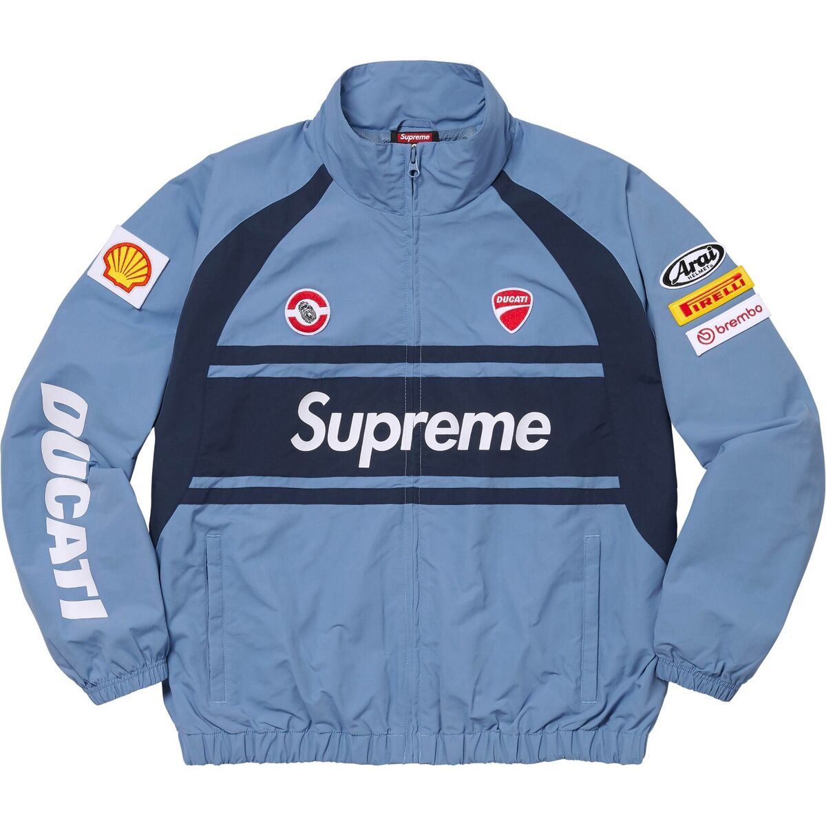 Supreme x Ducati Track Jacket Black White Blue 3colors SS24 Supreme x Ducati Track Jacket Black White Blue 3colors SS24