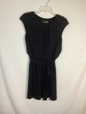 Guess Women's/Ladies Dress Black Size 2 Studded Shoulders & Sides & Tied Waist