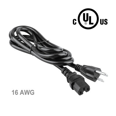 6ft UL 16AWG AC Power Cord For Bradley Electric Digital Smoker 3-Pin Heavy Duty