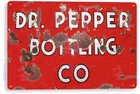 TIN SIGN Dr. Pepper Bottling Rustic Rust Sign Cola Soda Bar Shop Kitchen A056