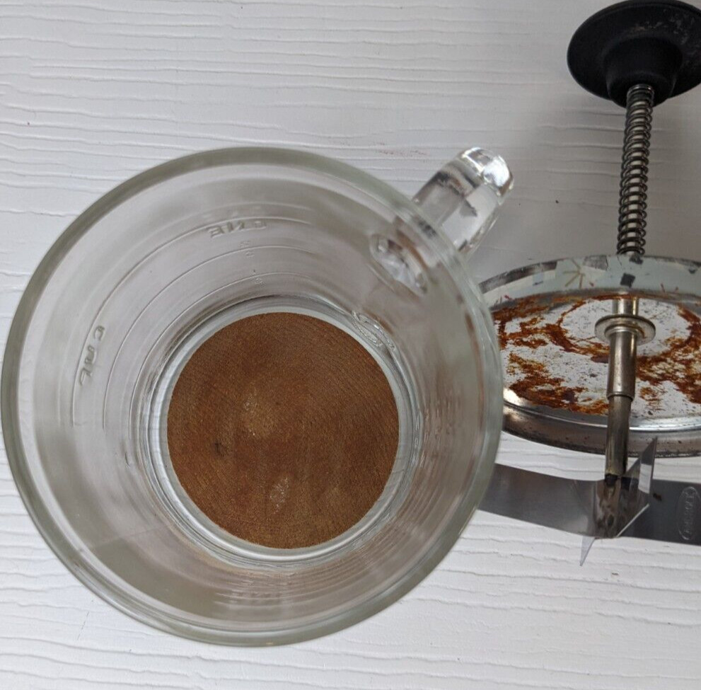 Vintage Blue Stars Anchor Hocking Glass Cup Androck Metal Food Nut Chopper