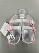 Stepping Stones Bailey White Sandals Girl's Toddler Size 5 NWT