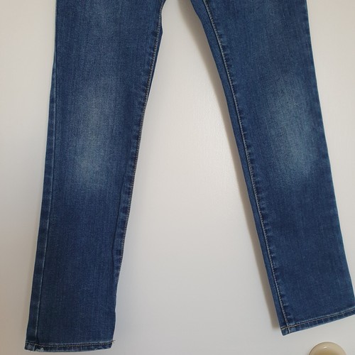 ZARA Girls Straight Leg Blue Denim Jeans Adjustable Waist Distressed Size 7/8 - Picture 8 of 24