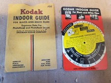 Vintage Kodak Indoor Guide For Black  White Films Exposure Data