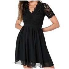 NWT Lulus Black Lace Skater Dress XS – Cocktail, Prom, Wedding, Party, Evening