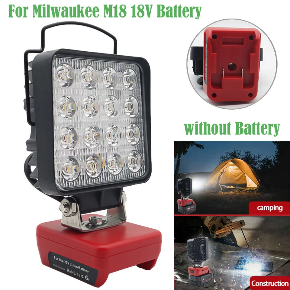 For Milwaukee 18V LED Light Work Light Flash Light Torch - Li-ion M18 Batteries