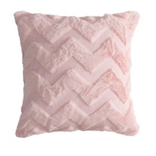 2x Soft W-shaped Plush Throw Pillow Covers Sofa Bedroom Cushion Case Pillowcase