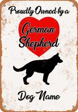 METAL SIGN - CUSTOM DOG NAME - German Shepherd - Vintage Look