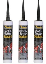 Roof & Gutter Sealant Black 300ml x 3